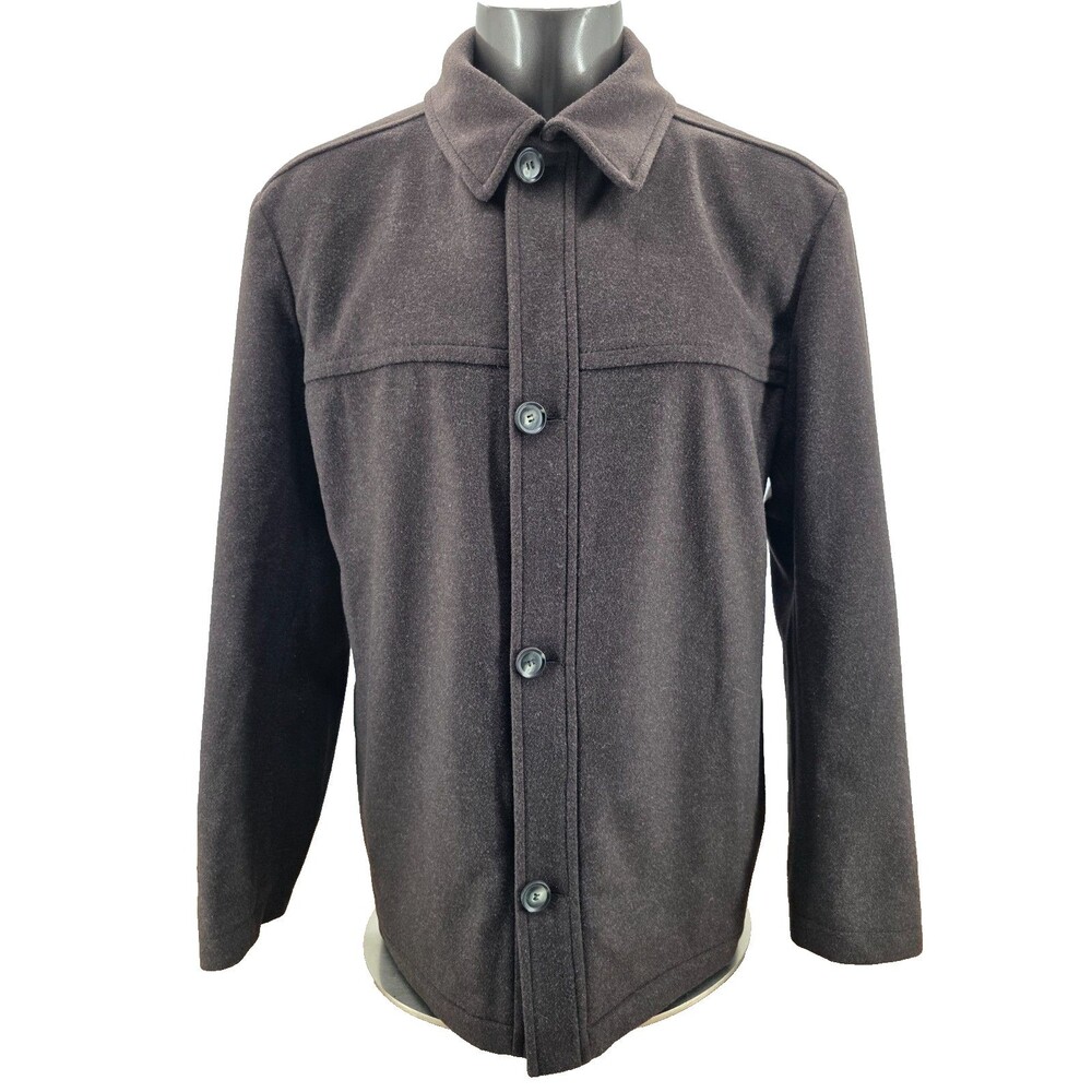 Hugo Boss Men's Wool Cashmere Jacket Chester Coat Brown Sz Xl check sizes
